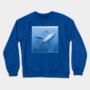 Swimming with whales Crewneck Sweatshirt